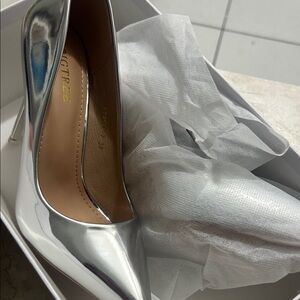Elegant Silver Stiletto Heels